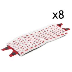 Lot de 8 recharge pour balai à plat, housse pour balai vapeur, rechange de nettoyage en microfibre -Longueur 45 x Profondeur 15 cm