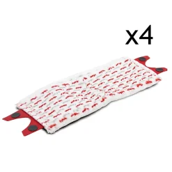 Lot de 4 recharge pour balai à plat, housse pour balai vapeur, rechange de nettoyage en microfibre -Longueur 45 x Profondeur 15 cm