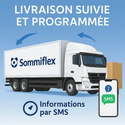 Lot de 2 Sommiers Tapissiers Noir 80x200 Ensemble 160x200 Fabrication Français