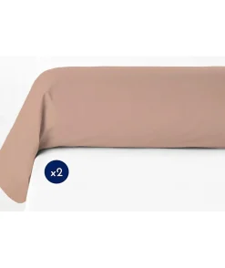 Lot de 2 taies de traversin - LOVELY HOME - LH71618 - 85 x 185 cm - Rose