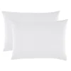 Lot de 2 taies d'oreiller "Drift" pur coton teint lavé 57 fils/cm² toutes dimensions - Blanc - Taies d'oreiller 50 x 70 cm x 2