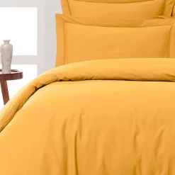 Lot de 2 taies d'oreiller en percale de coton Caramel 65x65 cm SOFT PERCALE