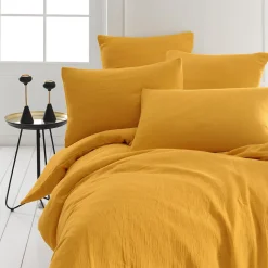 Lot de 2 taies d'oreiller en gaze de coton Caramel 65x65 cm LOFT