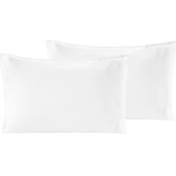 Lot de 2 taies d'oreiller en gaze de coton Blanc 50x70 cm LOFT
