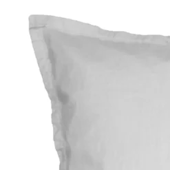 Lot de 2 taies d'oreiller en coton Gris Perle 50x70 cm STUDIO