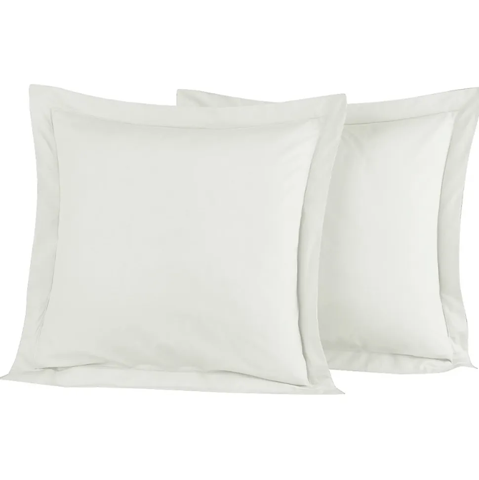 Lot de 2 taies d'oreiller en percale de coton Ecru 65x65 cm SOFT PERCALE