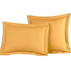 Lot de 2 taies d'oreiller en percale de coton Caramel 50x70 cm SOFT PERCALE