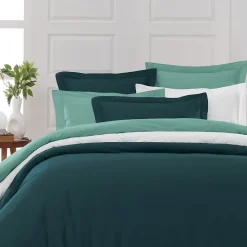 Lot de 2 taies d'oreiller en percale de coton Petrol 65x65 cm SOFT PERCALE