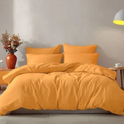 Lot de 2 taies d'oreiller en coton Caramel 65x65 cm STUDIO