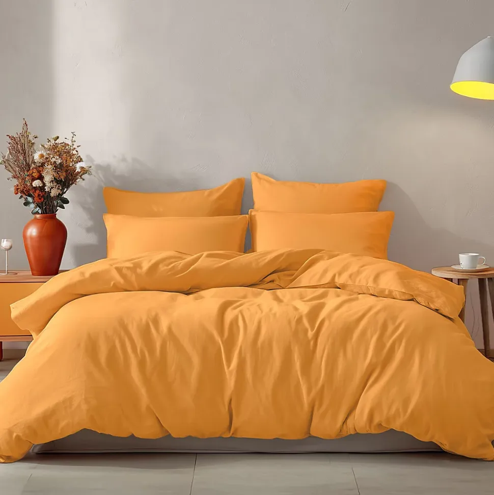 Lot de 2 taies d'oreiller en coton Caramel 65x65 cm STUDIO