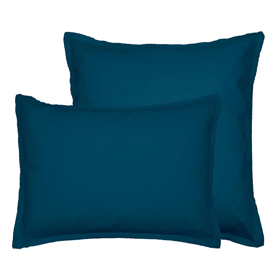 Lot de 2 taies d'oreiller en flanelle de coton Indigo 65x65 cm KLAPPEN