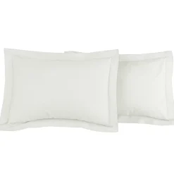 Lot de 2 taies d'oreiller en percale de coton Ecru 50x70 cm SOFT PERCALE
