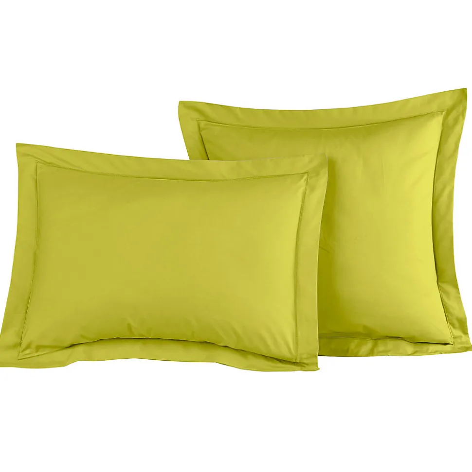 Lot de 2 taies d'oreiller en percale de coton Citronelle 65x65 cm SOFT PERCALE