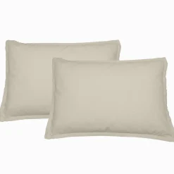 Lot de 2 taies d'oreiller en flanelle de coton Ficelle 50x70 cm KLAPPEN