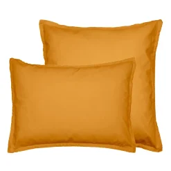 Lot de 2 taies d'oreiller en flanelle de coton Caramel 65x65 cm KLAPPEN