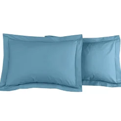 Lot de 2 taies d'oreiller en percale de coton Cobalt 50x70 cm SOFT PERCALE
