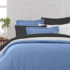 Lot de 2 taies d'oreiller en percale de coton Cobalt 50x70 cm SOFT PERCALE