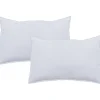 Lot de 2 taies d'oreiller Palace pur coton teint lavé 63 fils/cm² Vent du sud - Palace Neige - Lot de 2 taies d'oreiller 50 x 70 c