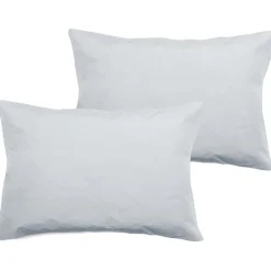 Lot de 2 taies d'oreiller percale pur coton peigné longues fibres 80 fils/cm² Vent du sud - Neige - Lot de 2 taies d'oreiller 50 x