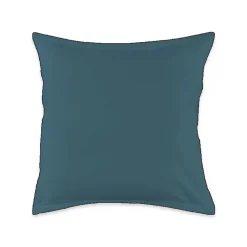 Lot de 2 taies d'oreiller unies en coton finition bourdon 65x65cm