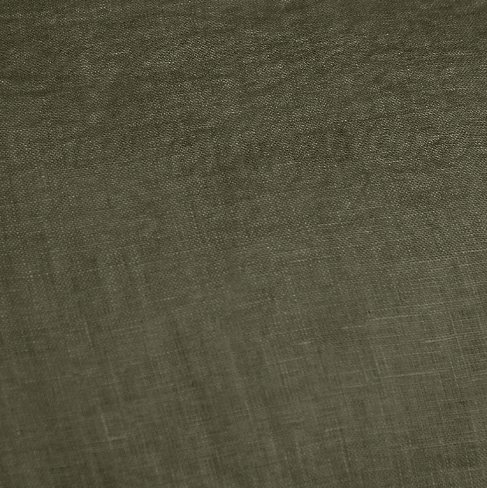 Lot de 2 taies d'oreillers 60 x 60 cm en lin lavé vert - LUISA