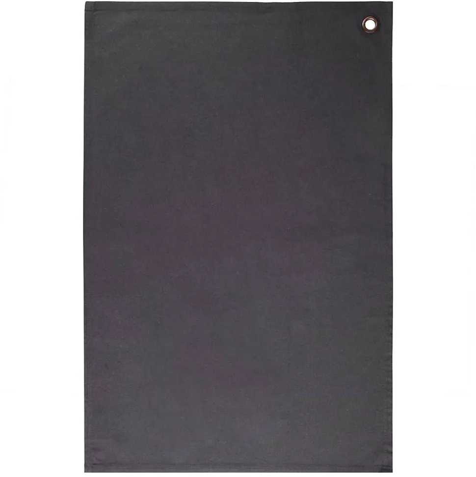 Lot de 2 torchons imprimés - coton - gris foncé - 45x70 cm - Atmosphera