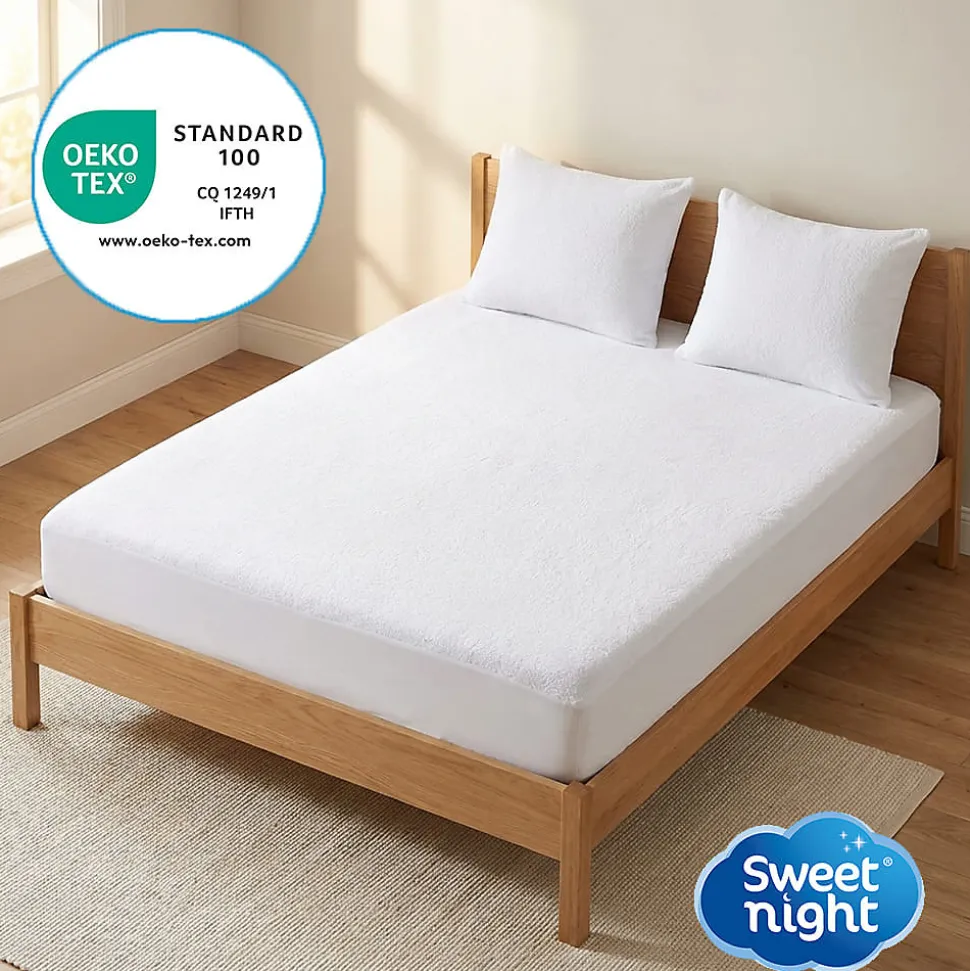 Lot Protège-Matelas 140x190 + 2 Protège-Oreillers 65x65 - Bouclette Éponge Coton Absorbante