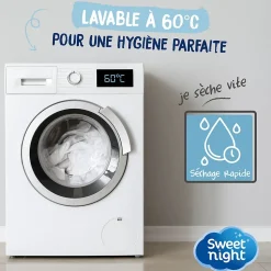 Lot Protège-Matelas 90x190 + 1 Protège-Oreiller 65x65 - Bouclette Éponge Coton Absorbante