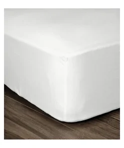 LOVELY HOME Drap Housse 100% coton 160x200x25 cm blanc