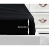 LOVELY HOME Drap Housse 100% coton 140x190x25 cm - Noir