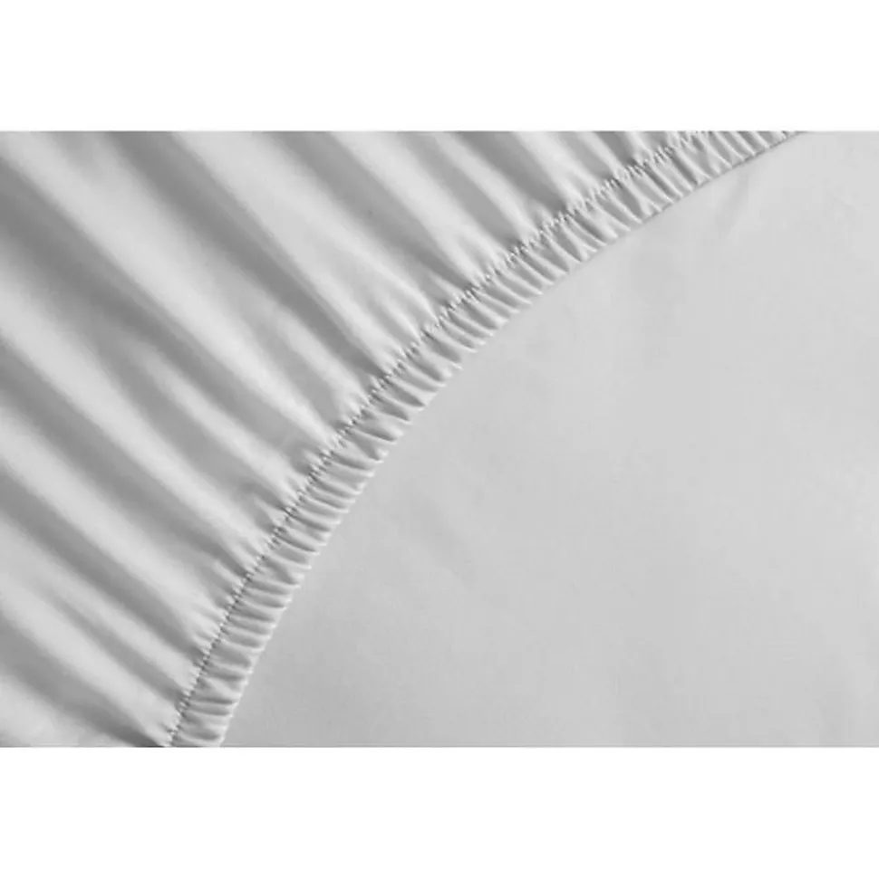 LOVELY HOME Drap Housse 100% coton 140x190x25 cm blanc