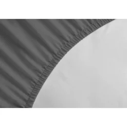 LOVELY HOME Drap Housse 100% coton 90x190x25 cm gris foncé