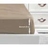 LOVELY HOME Drap Housse 100% coton 90x190x25 cm beige