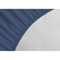 LOVELY HOME Drap housse - 180 x 200 + 25 cm - 100% coton - Bleu