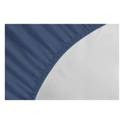 LOVELY HOME Drap housse - 160 x 200 + 30 cm - 100% coton - Bleu