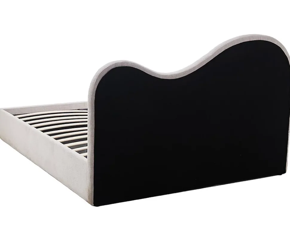 Lucas - lit coffre - 160x200 cm - en velours texturé - Best Mobilier