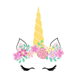 LUK lit enfant avec tiroir et barreau 160x80 corne de licorne