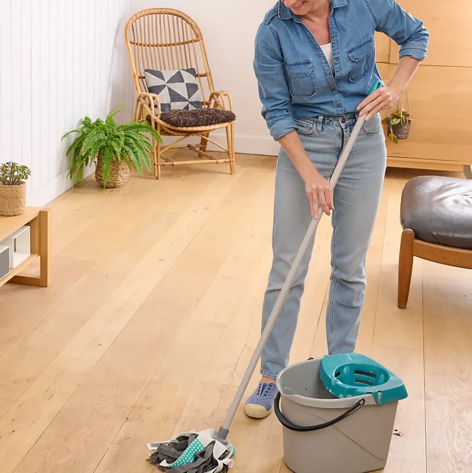 Manche à balais en métal GoodHome gris clair L.117cm