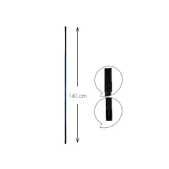 Manche pour outil de jardinage - MSV - Métallique bleu - Pas de vis français - 1,40m