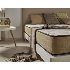 Matelas - ECCOX - Luxury Bamboo Confort - 120x200 cm - Hauteur 21 cm - Anti-bactérien