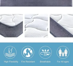 Matelas à ressorts 140 x 200 cm, 20 cm d'épaisseur, 7 zones ergonomiques