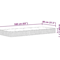 Matelas à ressorts Bonnell pour enfants moyen 80x160 cm vidaXL