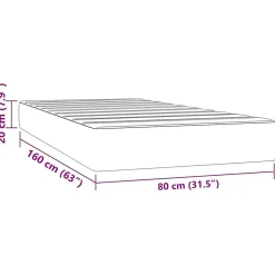 Matelas à ressorts ensachés pour enfants fermeté moyenne 80x160 cm similicuir vidaXL