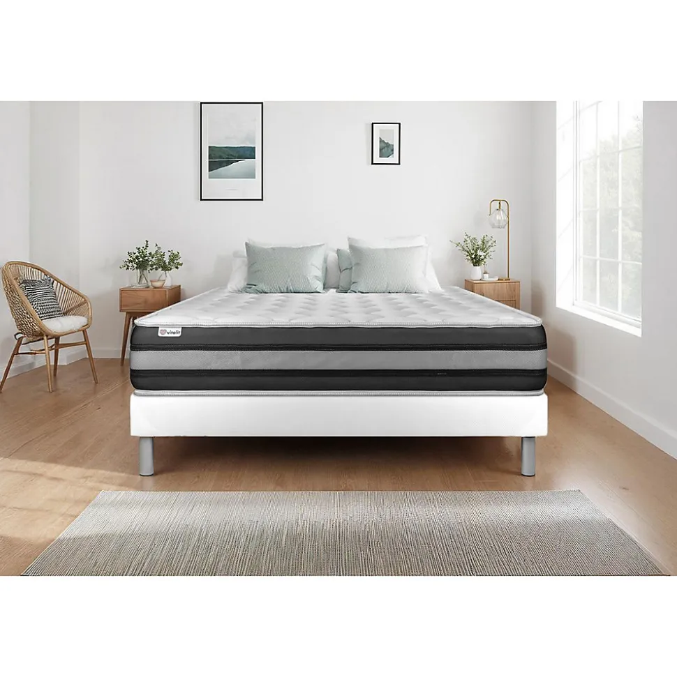 Matelas Ressorts ensachés et mémoire de forme - Confort : Ferme