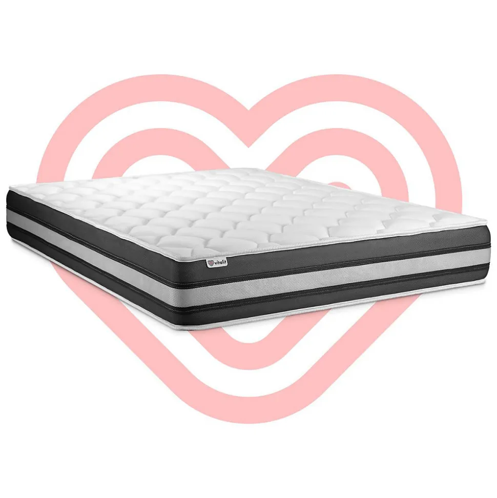 Matelas Ressorts ensachés et mémoire de forme - Confort : Ferme