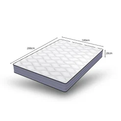 Matelas à ressorts ensachés ergonomique 7 zones,140x200cm,Hauteur 20cm,Dureté H3/Certifié Oeko-Tex