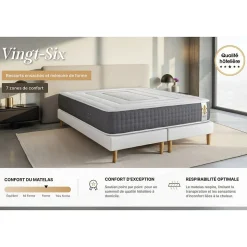 Matelas Ressorts ensachés et mémoire de forme - Confort : Ferme