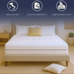 Matelas 80 X 190 Hauteur 14 cm Orthopédique Hypoallergénique Fabriqué en Italie