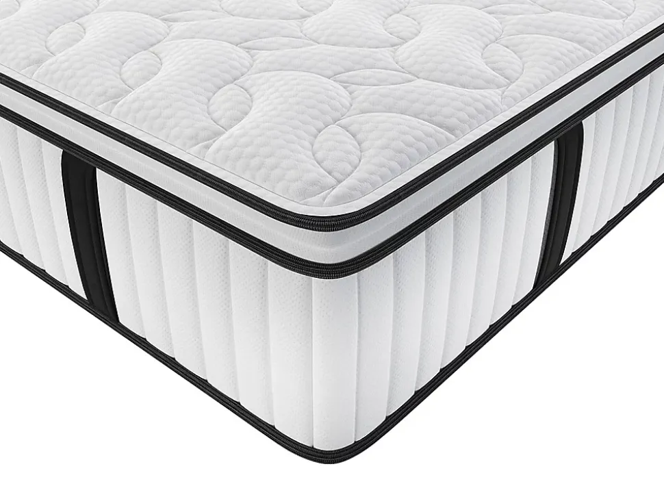 Matelas 180 x 200 cm anti-feu ressorts ensachés et surmatelas intégré ép.28cm - DELICE de YSMÉE HÔTEL