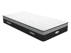 Matelas 90 x 200 cm hybride ressorts ensachés 7 zones et mémoire de forme ép.25cm - AMARANTE de NATUREA